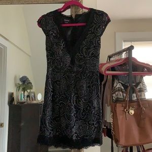Bebe black lace dress